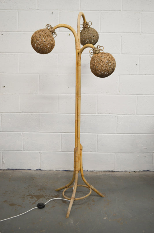 Vintage Bamboo Floor Lamp