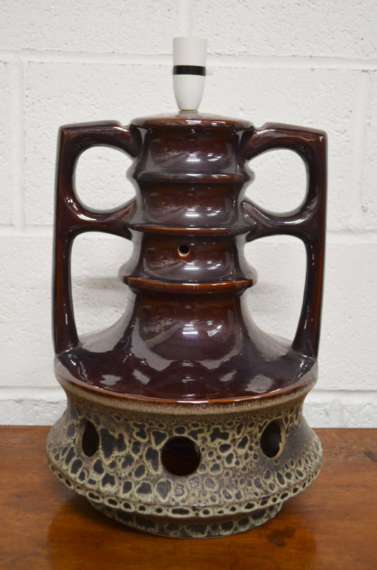 Vintage West German Pottery Lamp