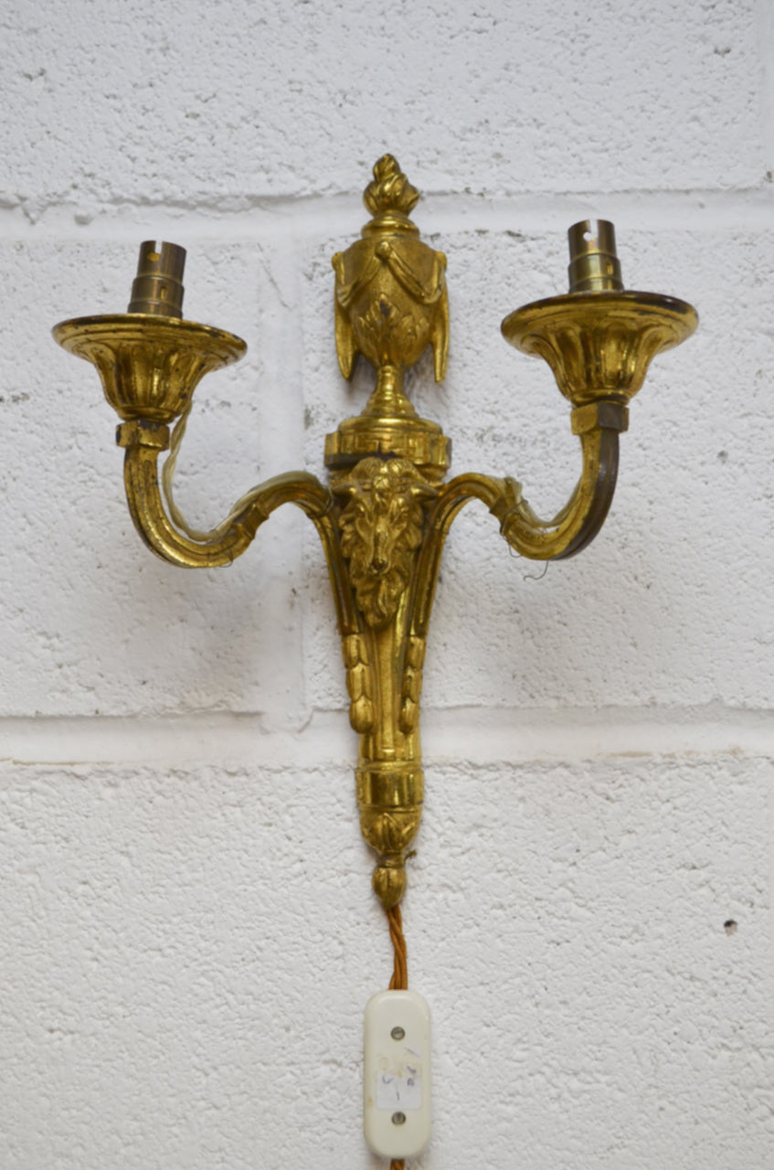 Vintage Brass Gilded Sconce