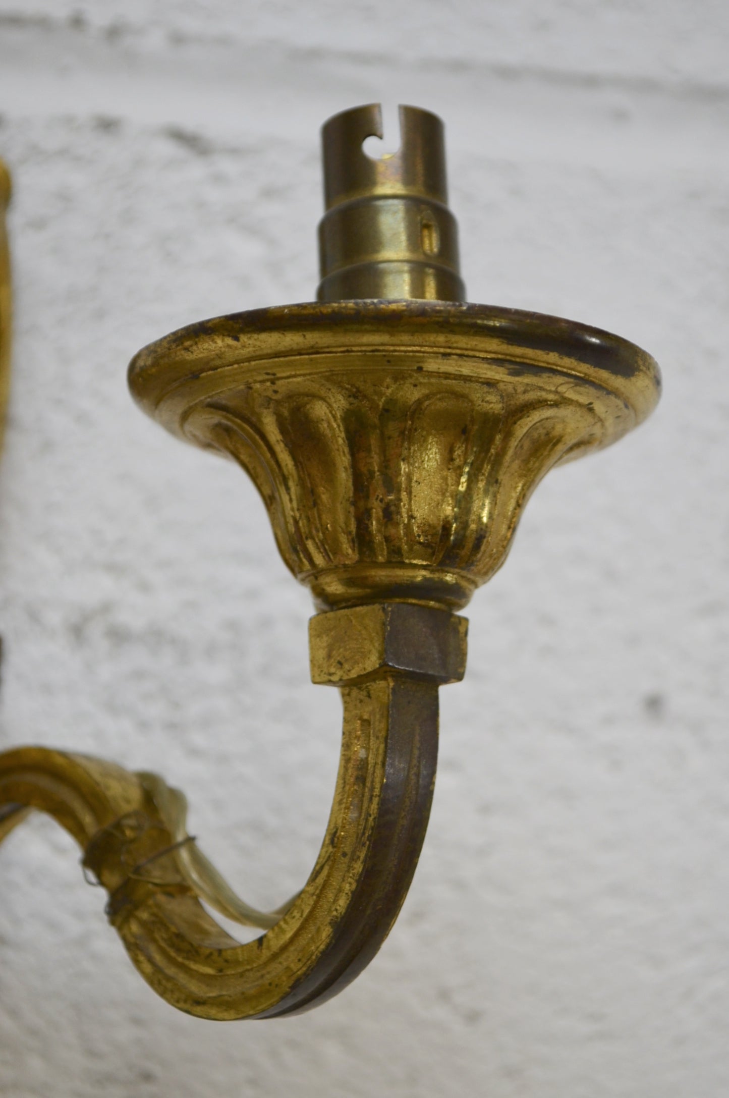 Vintage Brass Gilded Sconce