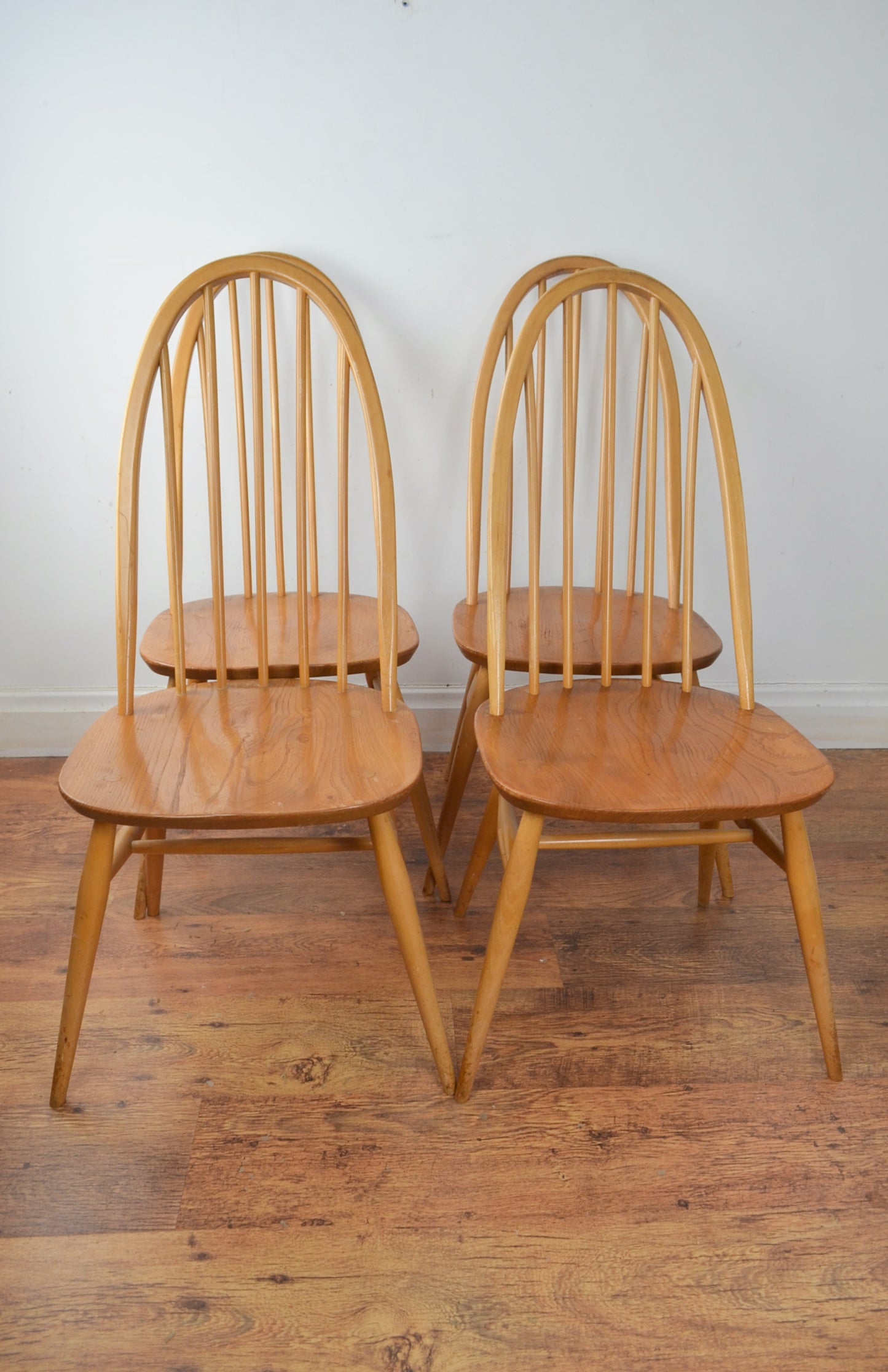 vintage Ercol Windsor quaker dining chairs