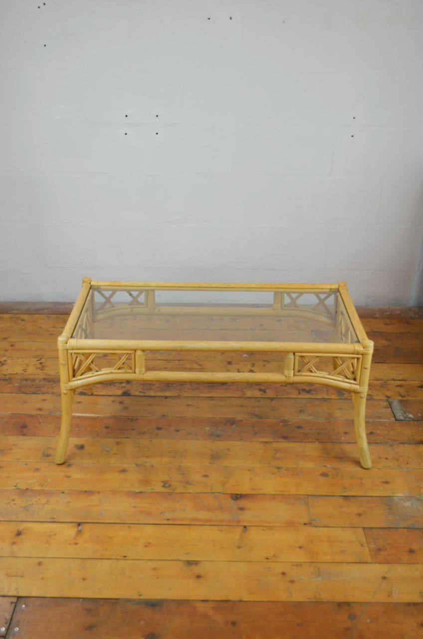 Vintage Rattan Coffee Table