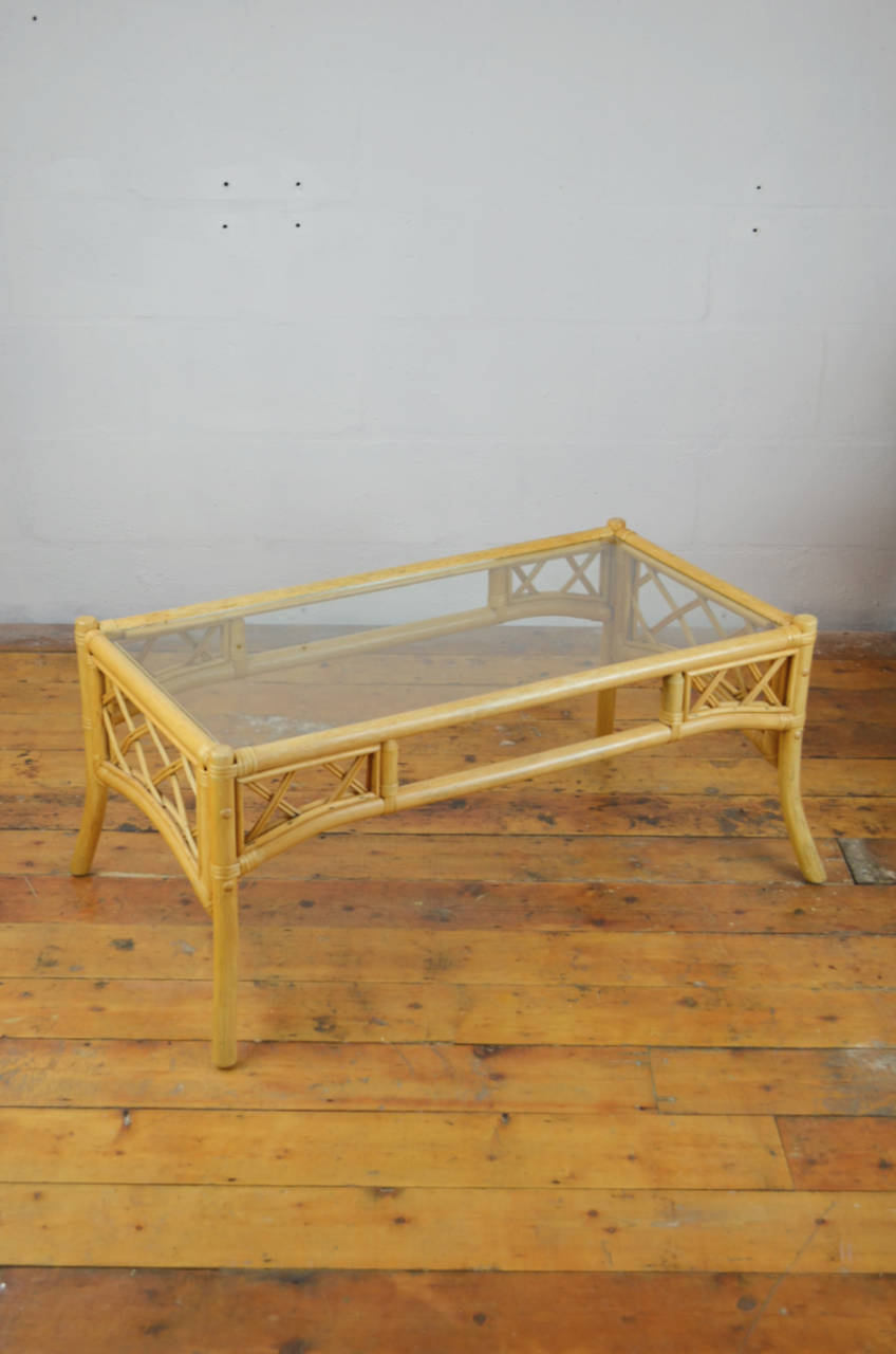 Vintage Rattan Coffee Table