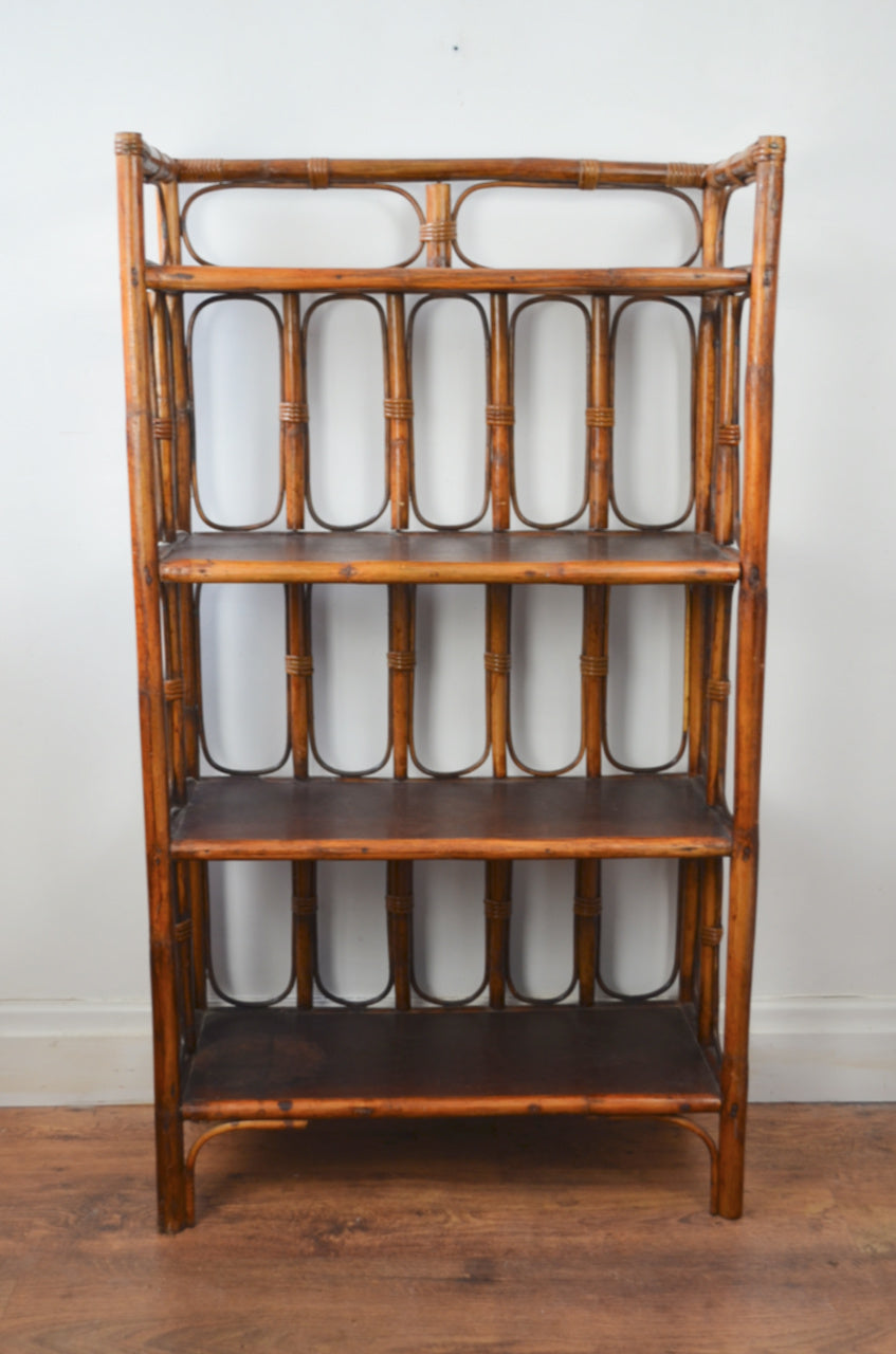 Vintage Bamboo Bookshelf