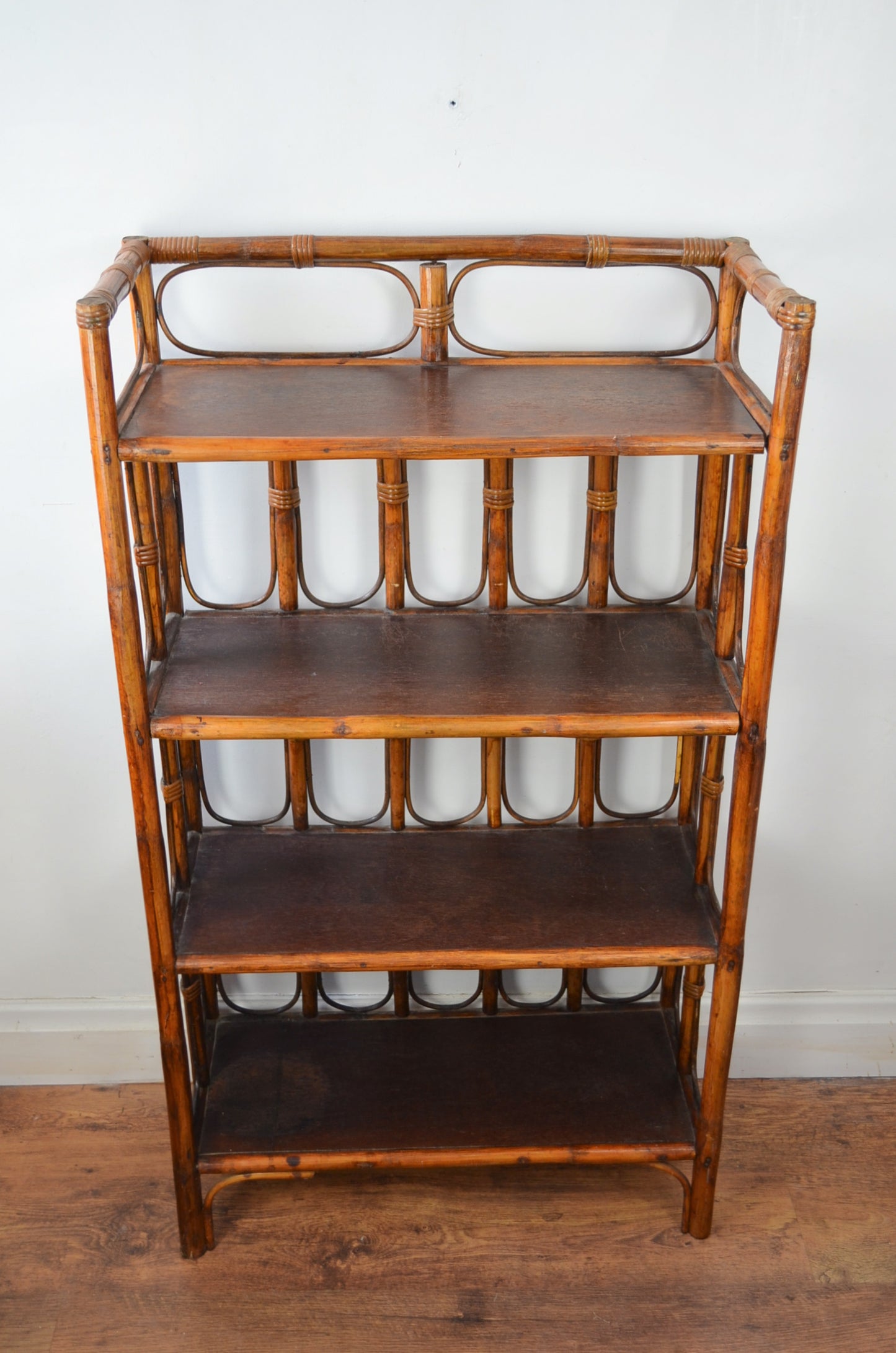 Vintage Bamboo Bookshelf