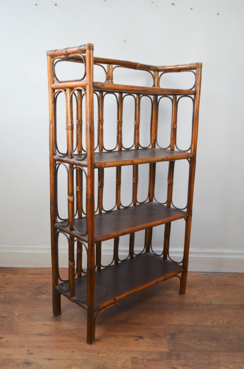 Vintage Bamboo Bookshelf