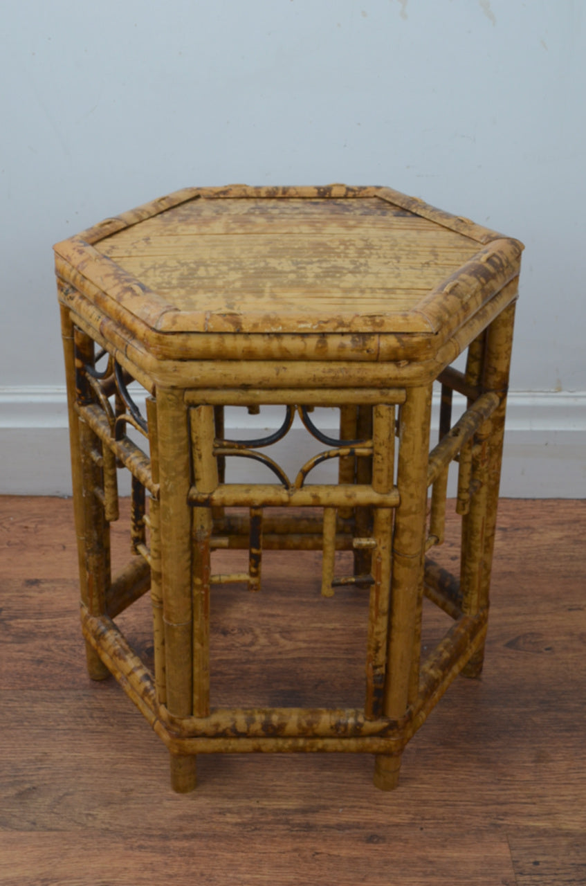 Vintage Bamboo Side Table