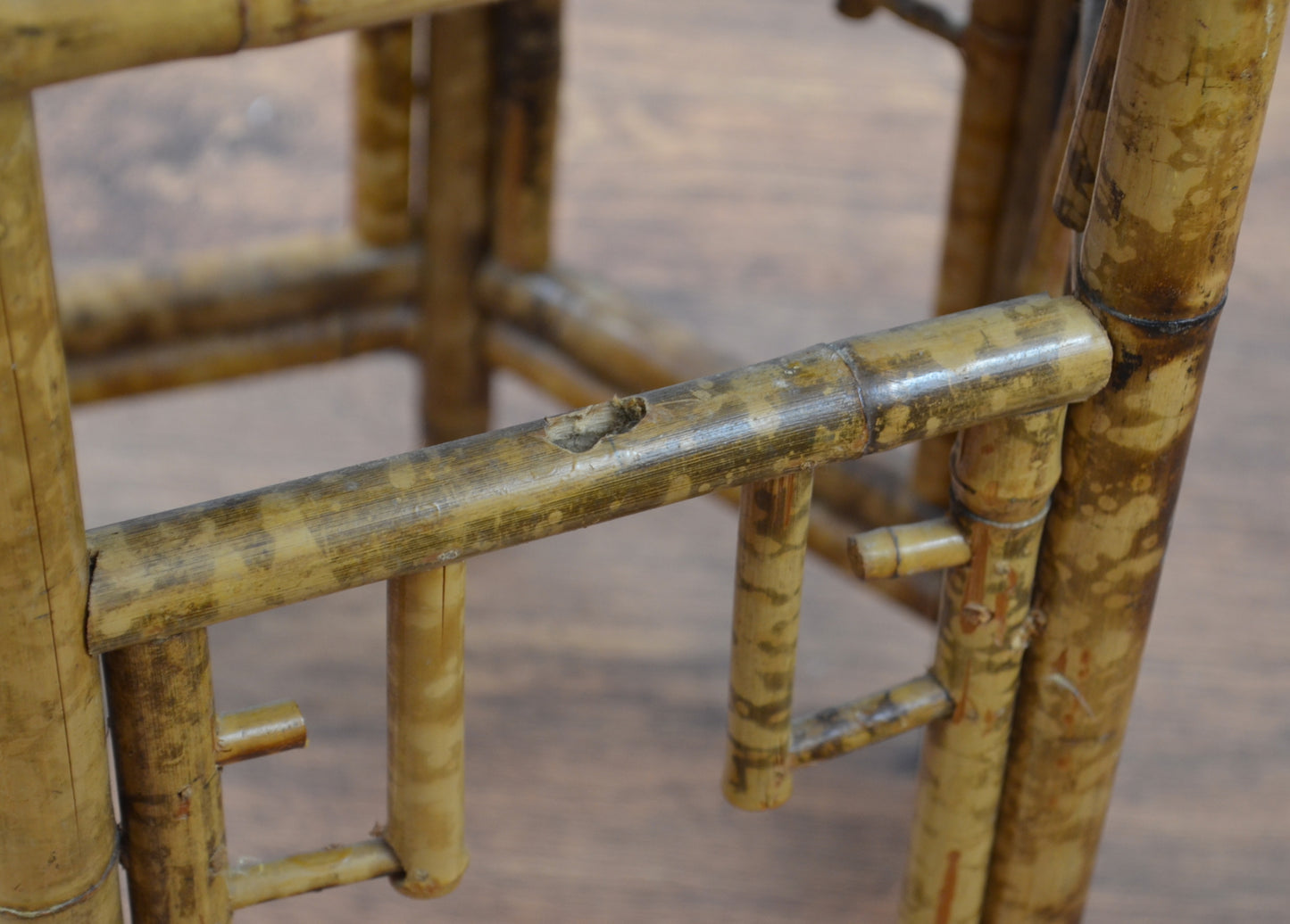 Vintage Bamboo Side Table