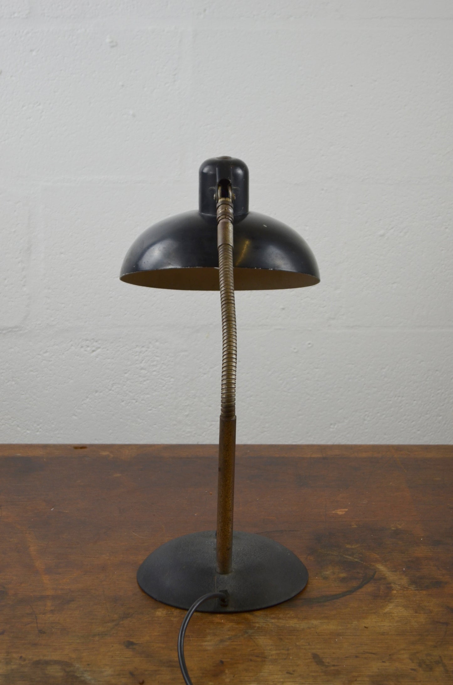 German Industrial Bauhaus Black Desk Lamp from SIS