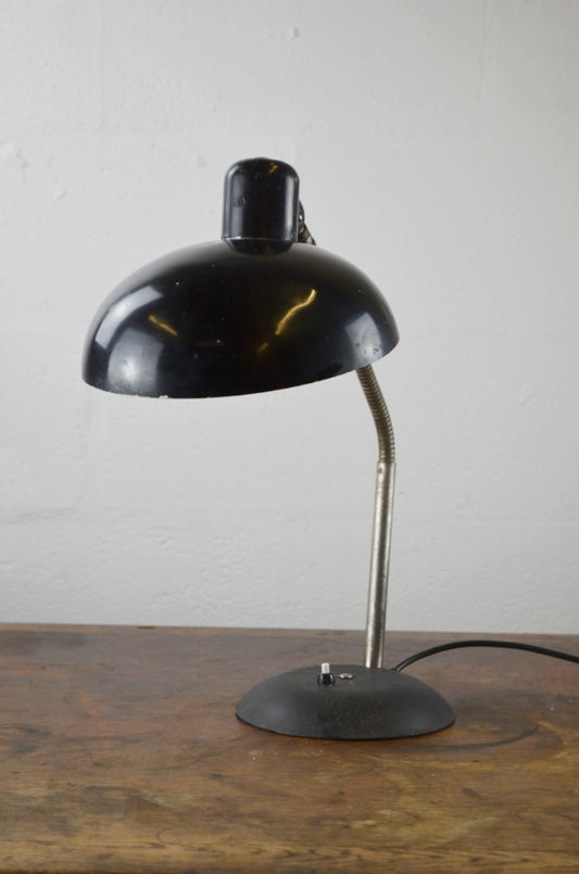 German Industrial Bauhaus Black Desk Lamp from SIS