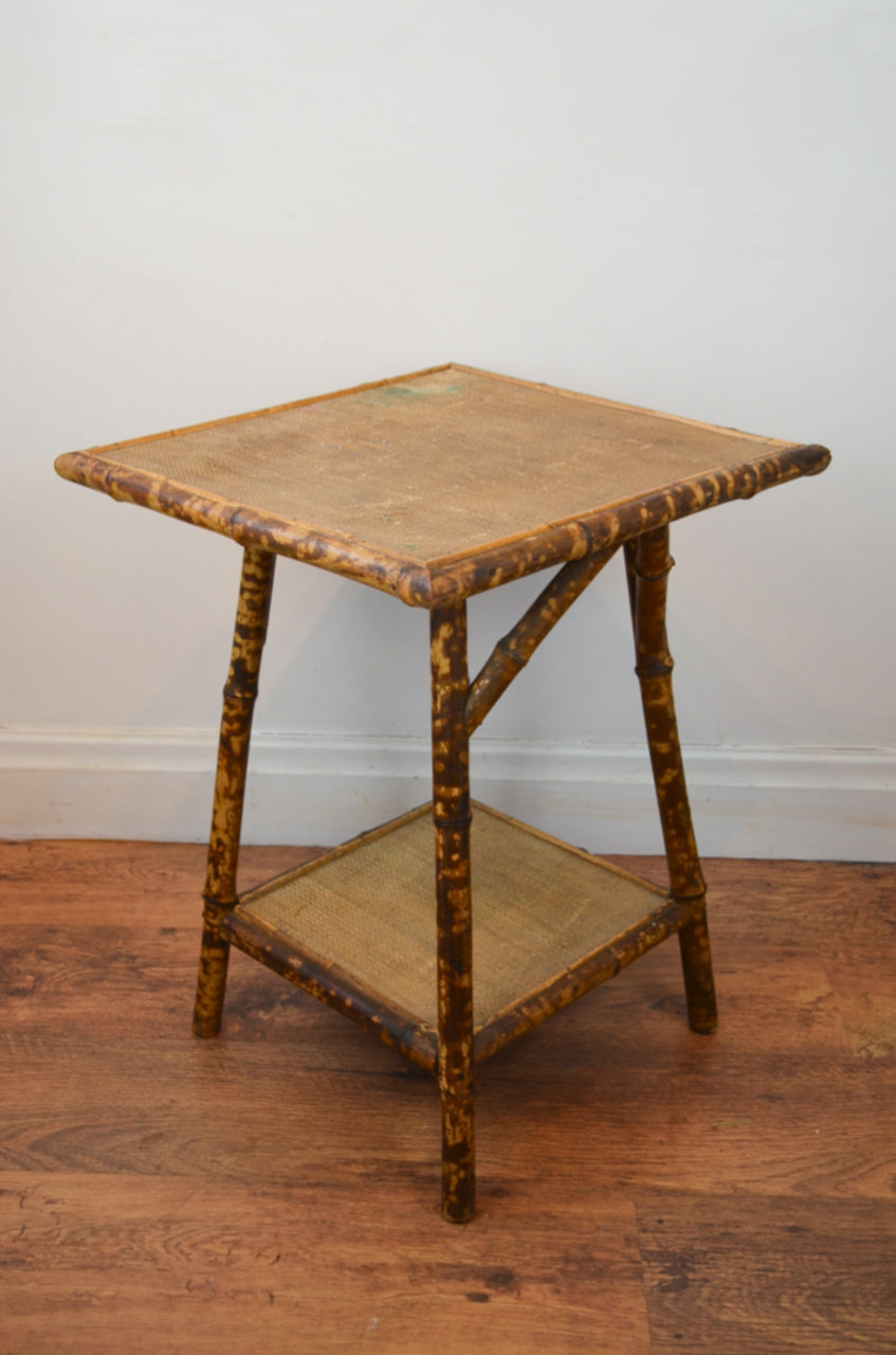 Antique Bamboo Side Table